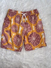 First Wave boys sz. 4/5 grapefruit design swim trunks. Adorable, grt. shape