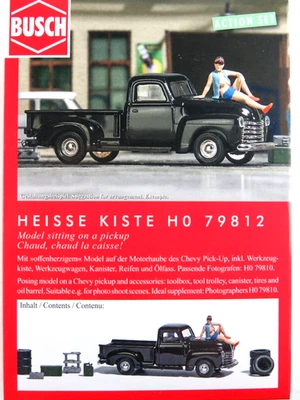 Busch 79812 ACTION SET "Heisse Kiste" m. Figur u. Chevy Pick-Up 1:87/H0 NEU/OVP - Bild 1 von 4