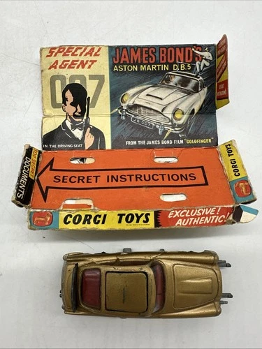 Vintage Corgi 261 James Bond Aston Martin DB5 Made Great Britain w Box t5928
