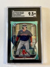 2023 Bowman - Chrome Prospects Roman Anthony /225 Aqua Mega Refractor SGC 9.5
