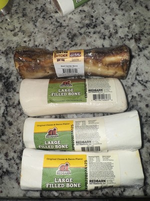 *NEW* 4  Large filled  DOG BONES