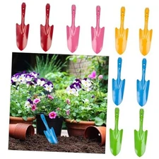 10 Pack Mini Colorful Metal Hand Shovel, Kids Teens Adults Trowel Set Garden 