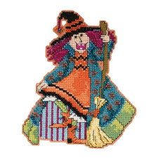 Mimi Witch Mill Hill Halloween Hocus Pocus Trilogy Ornament Kit Mill Hill