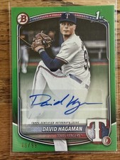 2025 Bowman DAVID HAGAMAN #/99 Auto Green Border 