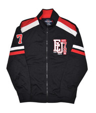 Ecko Unltd Jacket Mens Large Black Warm Up Track Striped EU Rhino Full Zip Y2k