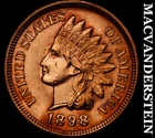 1898 Indian Head Cent - Choice Gem Brilliant Uncirculated+++  Lustrous  #J8054