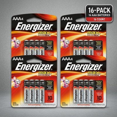 BRAND NEW FACTORY SEALED 16 COUNT ENERGIZER MAX AAA BATTERIES