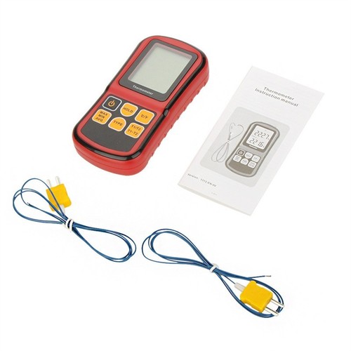 Digitales K-Typ Thermometer 2-Kanal – Messbereich -50 Bis 1300°C, Mit 2 Sensoren & Differenzanzeige