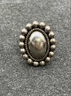 Vintage CIE 925 Mexican Silver Beaded Dome Ring Size 11 Signed 11.5g