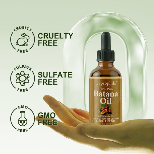 Batana-Öl für das Haarwachstum - 100 % rein natürlich 1 flüssige Oz. (1er Pack) - Bild 3 von 7