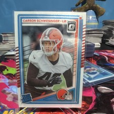 2025 Panini Donruss Optic Rated Rookie Carson Schwesinger #217 Cleveland Browns