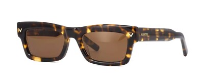 サングラス VALENTINO Unisex SUNGLASSES (VLS-107B-55 BRN-GLD BROWN) Valentino V-UNO VLS 107B Crystal Brown Swirl Sunglasses