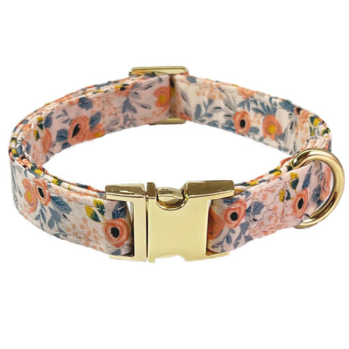 ID Engraved Custom Made Set Personalised Leash Name Cat Dog Collar Flower - Picture 22 of 29