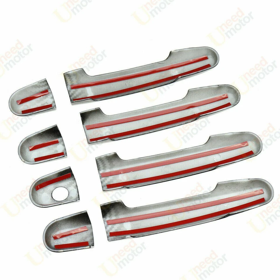 Fit For Toyota Corolla 2003-2011 Carbon Fiber Style Door Handle Cover Trim - Image 4 of 4