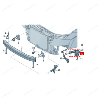 8E0807283E Front Left Bumper Support Bracket Mount Guide Fit for Audi A4 B7 2005 2006 2007 2008 Black ABS 8E0807283E Front Left Bumper Support Bracket Mount Guide Fit for Audi A4 B7 2005 2006 2007 2008 Black ABS