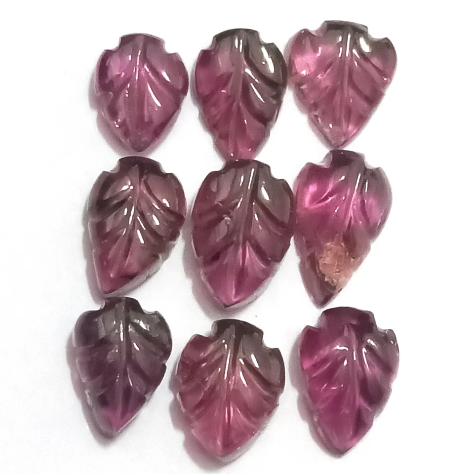 6.66 Cts,Handcarved Rubelite Tourmaline Leaf,Leaf Shape Rubelite,Handmade Carved - Image 4 of 4