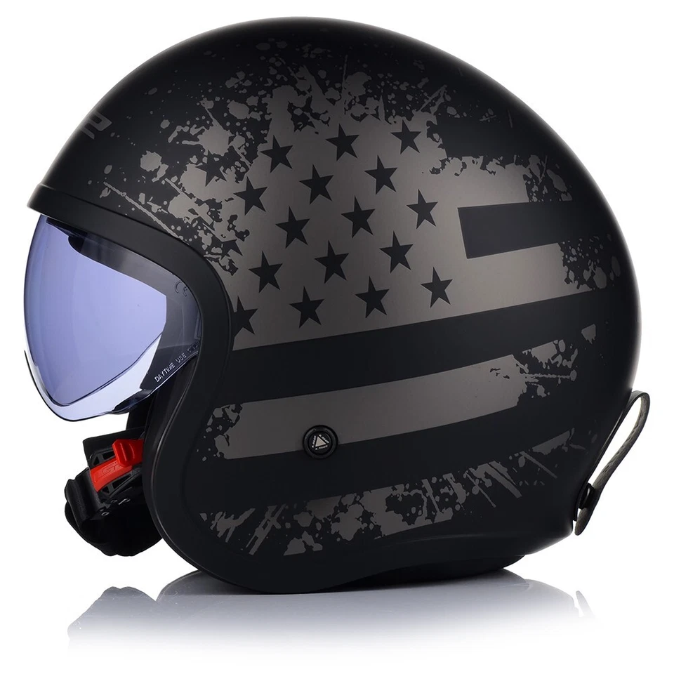 LS2 OF599 II FLAG Spitfire Jethelm Retro Motorradhelm Chopper Rollerhelm XS-XXXL - Bild 4 von 4