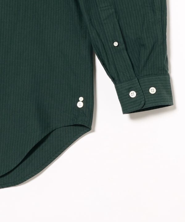 (ASK availability First) BEAMS Button Down Shirts Black Watch Stripe New image 5