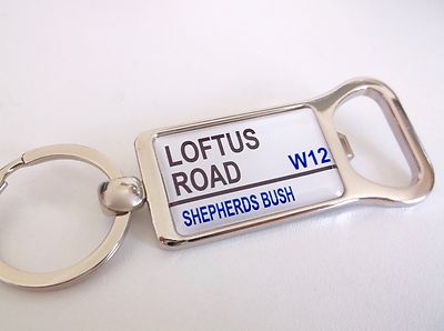 QPR STADIUM ROAD BADGE STREET SIGN BOTTLE OPENER KEYRING KEY FOB CHAIN ...