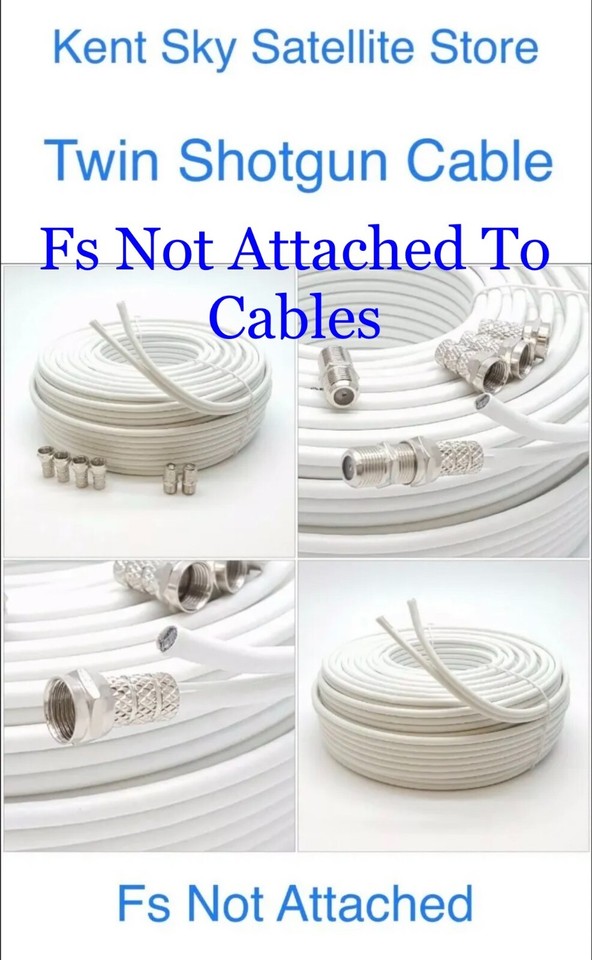 🔥Sky Twin Shotgun Cable Extension Sky Q Sky+Hd Coax Satellite Sky Lead