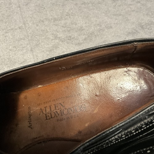Allen Edmonds Black Leather Arlington Tassel Kiltie Wingtip Loafer Size 13 - Picture 4 of 8