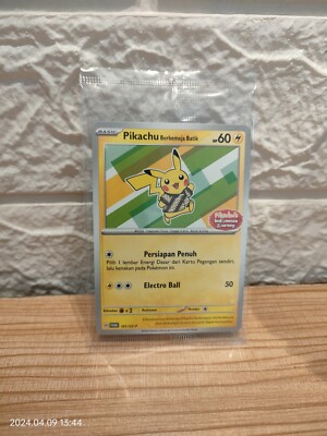 Pokemon Pikachu Berkemeja Batik Promo Card Indonesia | eBay UK