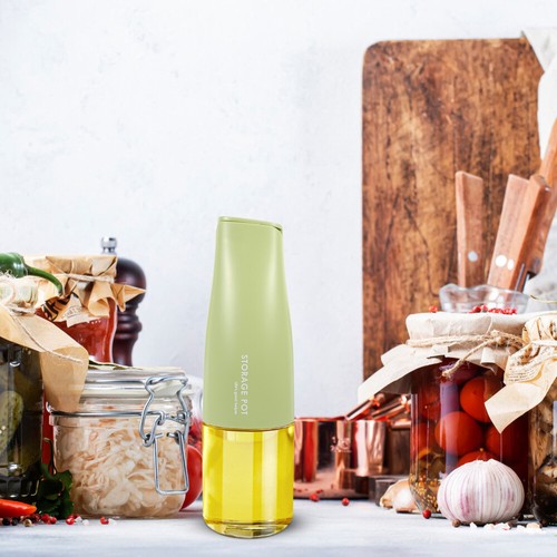 Portable Glass Oil Bottle Oil Pot Olive Oil Dispenser Kitchen Decorate - Picture 7 of 12
