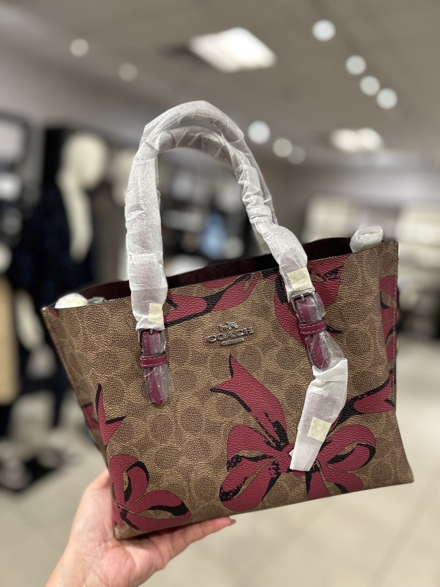 COACH CZ767 Mollie Tote Bag 25 In Signature Canvas & Leather Bow