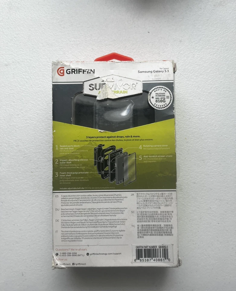 Funda rígida Griffin Survivor Extreme Duty Samsung Galaxy S3 y funda con clip para cinturón Foto 2 de 2