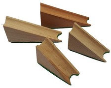 ACCLAIM Umpire Bowls Wedges Solid Hardwood Felt 2 x 2" 3" Concave 1.5" Tall