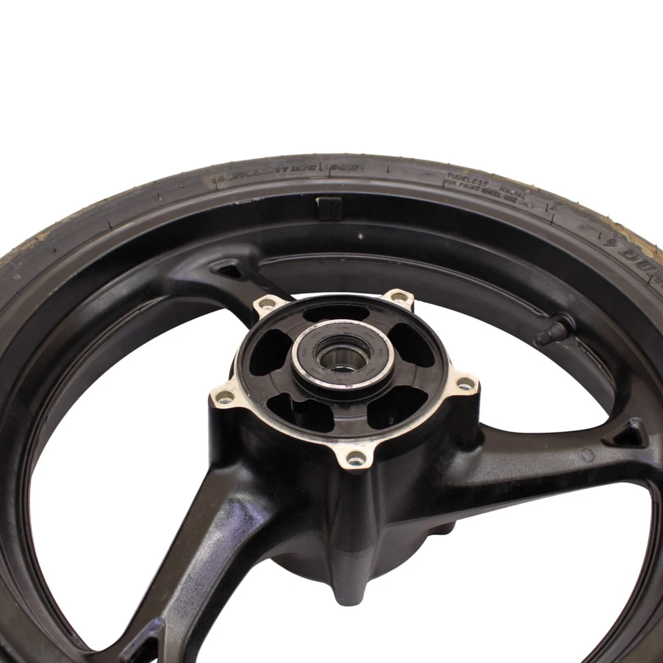 Rueda delantera Suzuki Hayabusa 2008-2018 neumático Dunlop negro llanta recta Foto 2 de 4