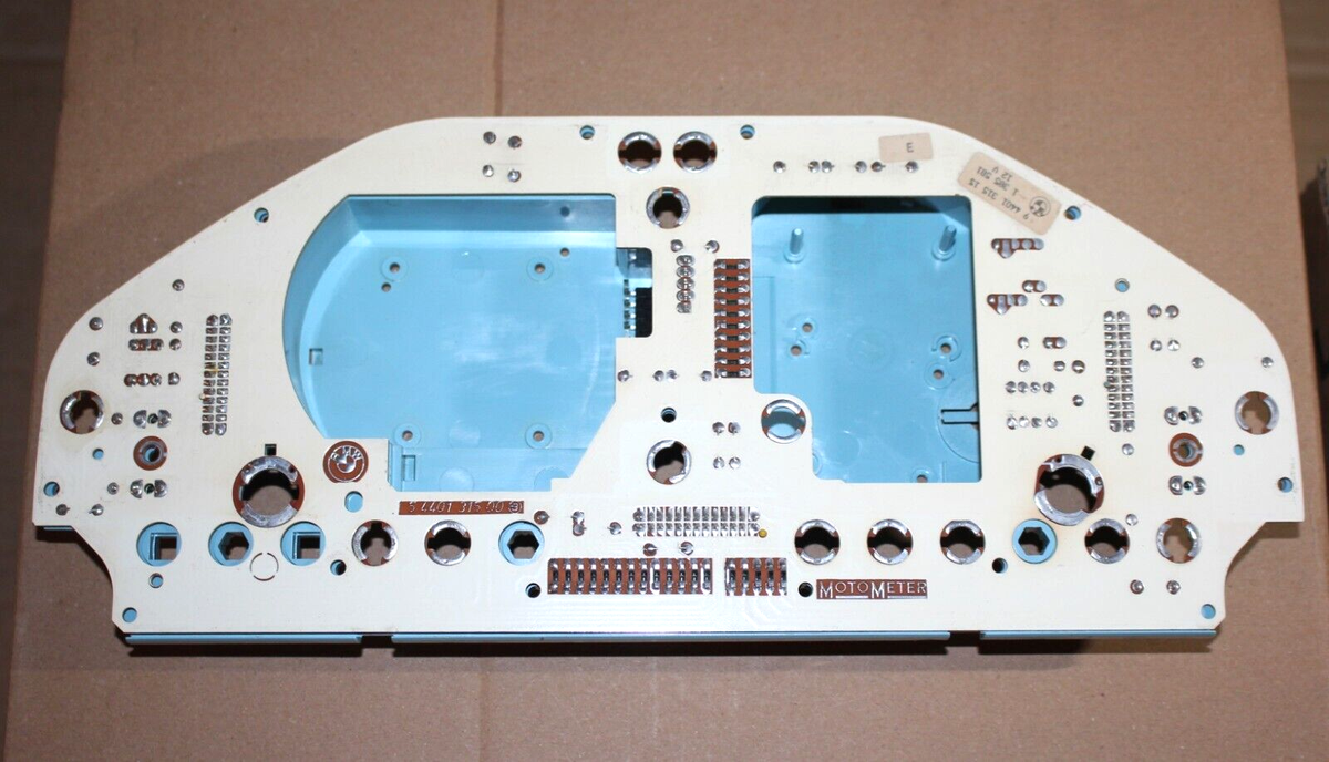 ORIGINAL BMW E30 INSTRUMENT CLUSTER PRINTED CIRCUIT BOARD & COVER 