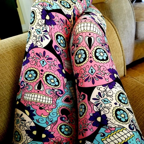 Womens Sugar Skull Leggings Day Of The 