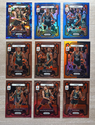 AS Monaco basketball lot cards Prizm Turkish Euroleague Panini 2023-24 Diallo walker