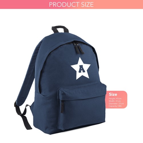 Mochila escolar personalizada con diseño de estrella para niños o niños vuelta al cole - Imagen 2 de 12