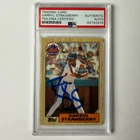 Darryl Strawberry Signed 1987 Topps #460 PSA Auto Authentic