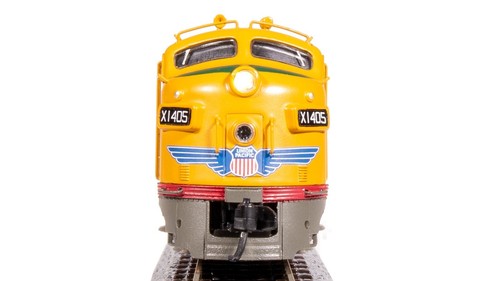 Broadway Limited 7727 N Scale UP EMD F3 AB Yellow Gray Unit-A Diesel #1405/1404C - Picture 4 of 16