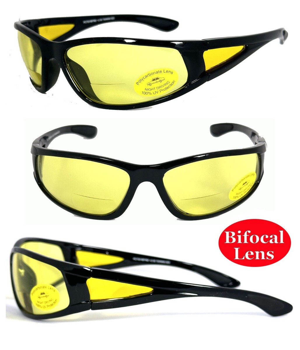 KD's 20129 - Occhiali Da Sole Polarizzati Sportivi E Motociclisti - Uomo E Donna - Si Adattano Sotto Casco Moto Bicicletta Sci - Lenti Gialle UV400 - 6