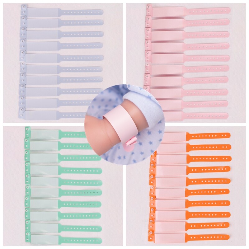 5/10PC Baby Infant Hospital Bracelets ID Bands Wristband for Reborn Dolls Supply