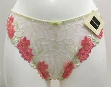 Change White & Pink Floral Briefs 12 Sheer underwear pants knickers Lingerie