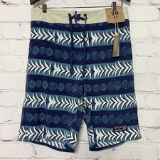 Patagonia Men  s Reg Stretch Wavefarer Boardshorts 30 Tree Rings Stone Blue New