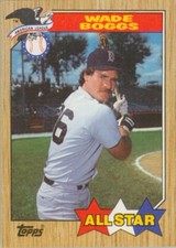 Wade Boggs 1987 Topps #608 All Star Boston Red Sox MLB HOF Baseball Card
