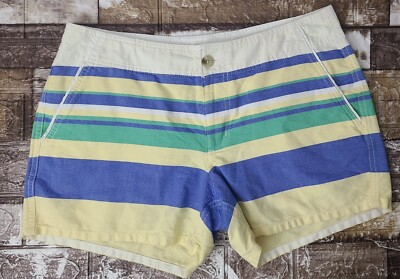 Columbia Sportswear PFG Women's Cotton Striped Shorts Size 8