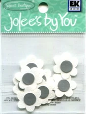 White Posy, flowers scrapbook 3D embellishment Jolee's by You JJAA073