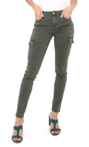 Ladies Cargo Pants Skinny Slim Trousers soft stretch Cotton Jeans UK 6-14 - Picture 15 of 48