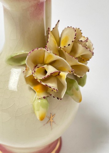 VINTAGE DARBYSHIRE AUSTRALIAN POTTERY MINIATURE JUG WITH APPLIED FLOWERS AF - Picture 7 of 14