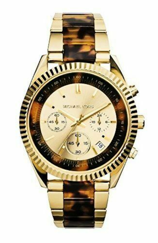 Michael Kors Clarkson Chronograph Champagne Tortoise Shell Ladies Watch MK5963 Michael Kors Clarkson Chronograph Champagne Tortoise Shell  main image 3