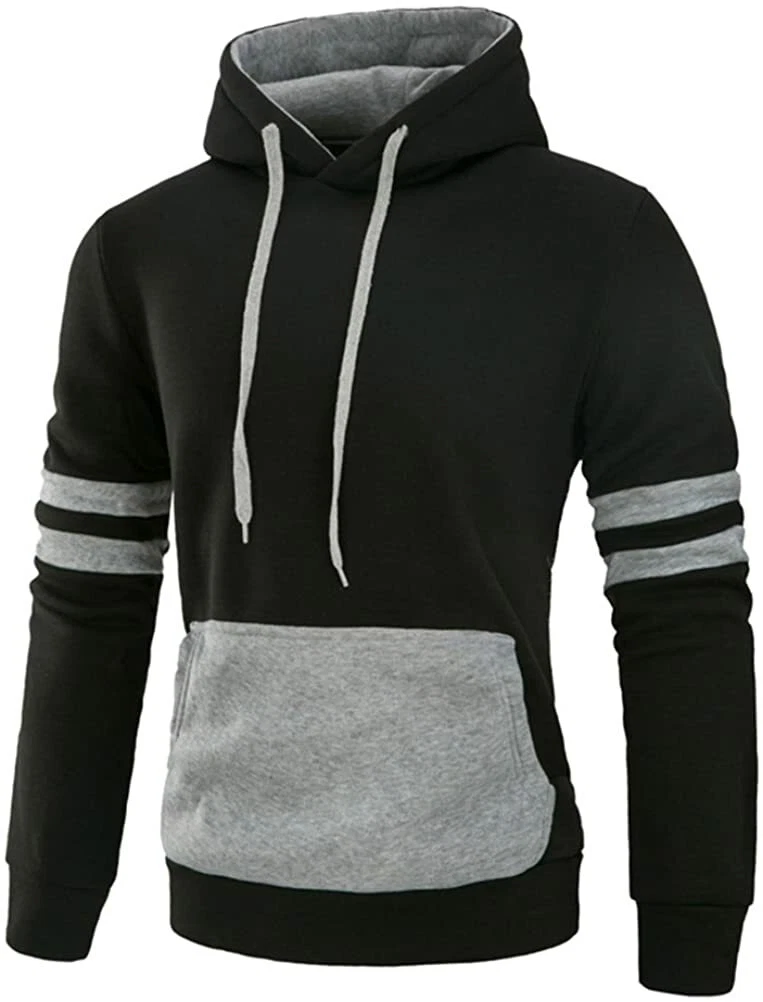 Zip up contrast color drawstring hoodie outlet