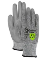 New Magid Gray Knit Griffin Gear PU Palm Work Safety Gloves Sz 10 XL