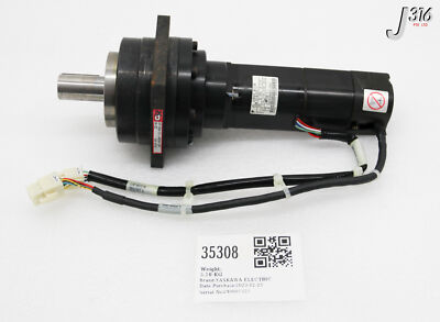うさ 35308 YASKAWA ELECTRIC AC SERVO MOTOR W/ GEAR CP-20A-21-J403A-SP